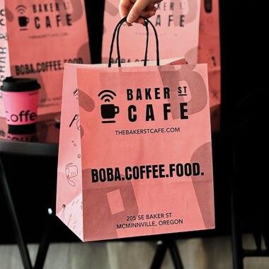 High-quality eco-friendly kraft paper bags for coffee shops
