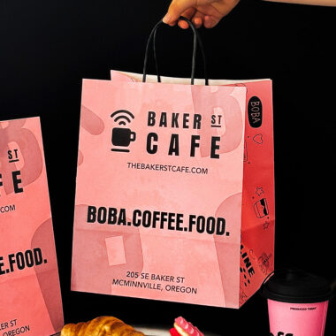 High-quality eco-friendly kraft paper bags for coffee shops