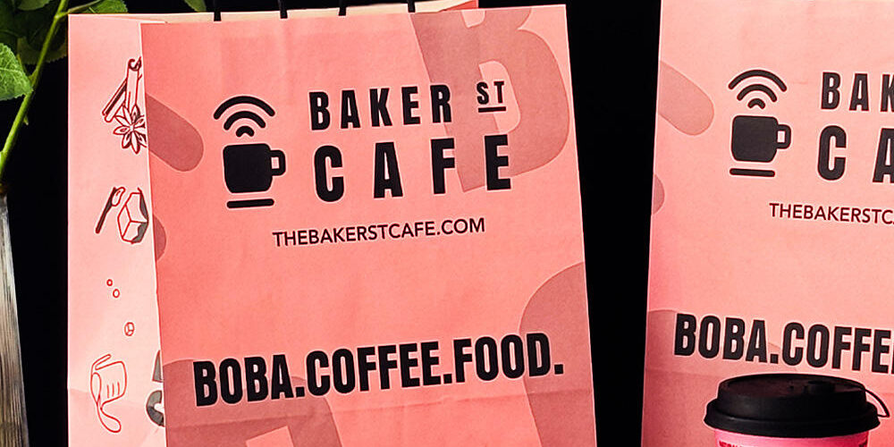 High-quality eco-friendly kraft paper bags for coffee shops