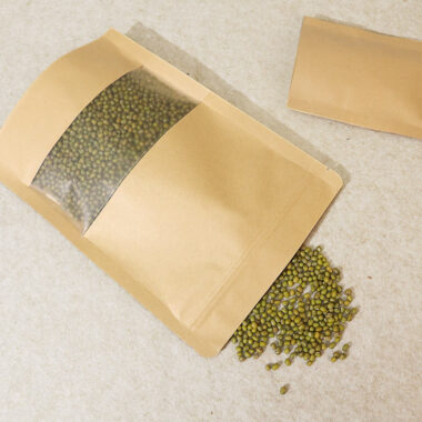 Food-grade stand-up kraft paper pouch with clear window