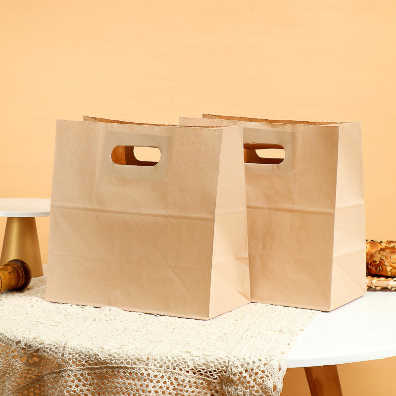 Food-grade brown kraft paper bags for takeaway and bakery use