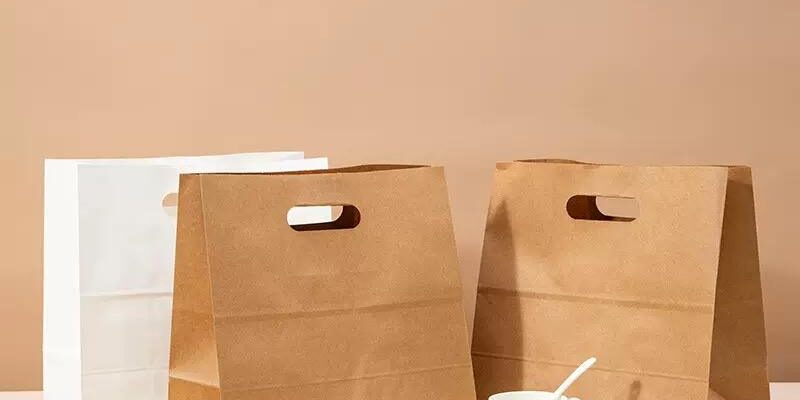 Food-grade brown kraft paper bags for takeaway and bakery use