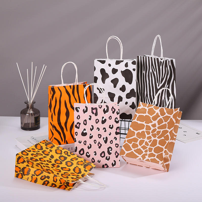 Eco-friendly Happy Birthday kraft paper gift bags