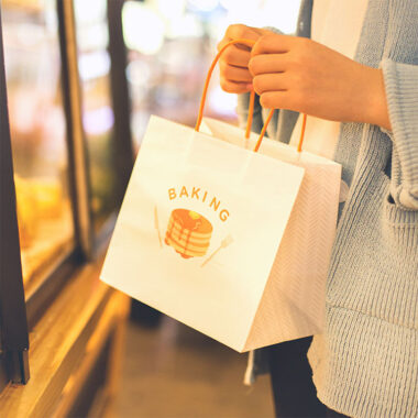 Durable eco-friendly kraft paper bags with handles