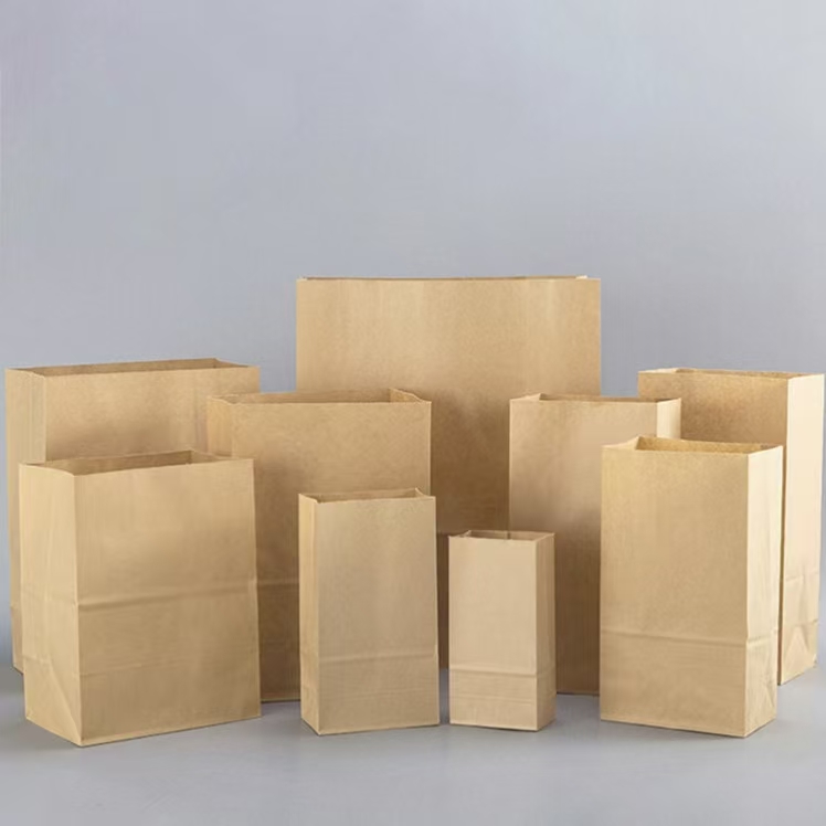 Eco-friendly kraft paper bags for sandwiches and bread