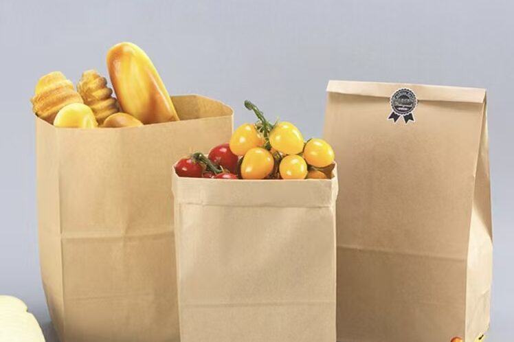 Recyclable Kraft Paper Food Bags for Bakery and Sandwich (2) Eco-friendly kraft paper bags for sandwiches and bread