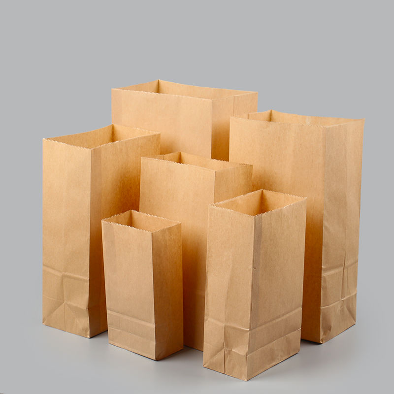 Eco-friendly kraft paper bags for sandwiches and bread