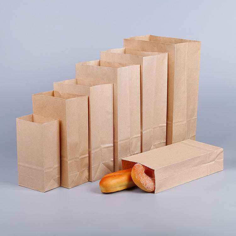 Eco-friendly kraft paper bags for sandwiches and bread