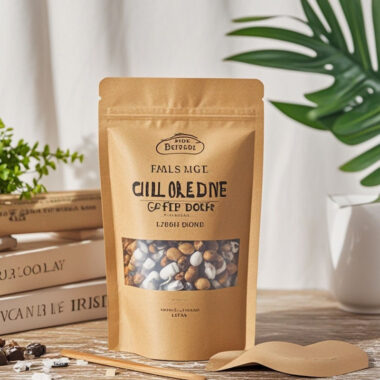 Resealable kraft paper pouches with transparent window
