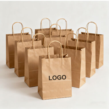 Eco-friendly reusable shopping paper bags for retail and grocery use