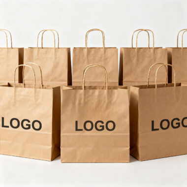 Eco-friendly reusable shopping paper bags for retail and grocery use