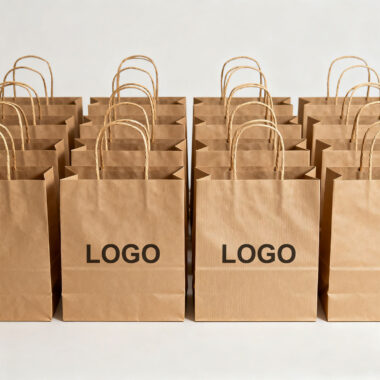 Eco-friendly reusable shopping paper bags for retail and grocery use