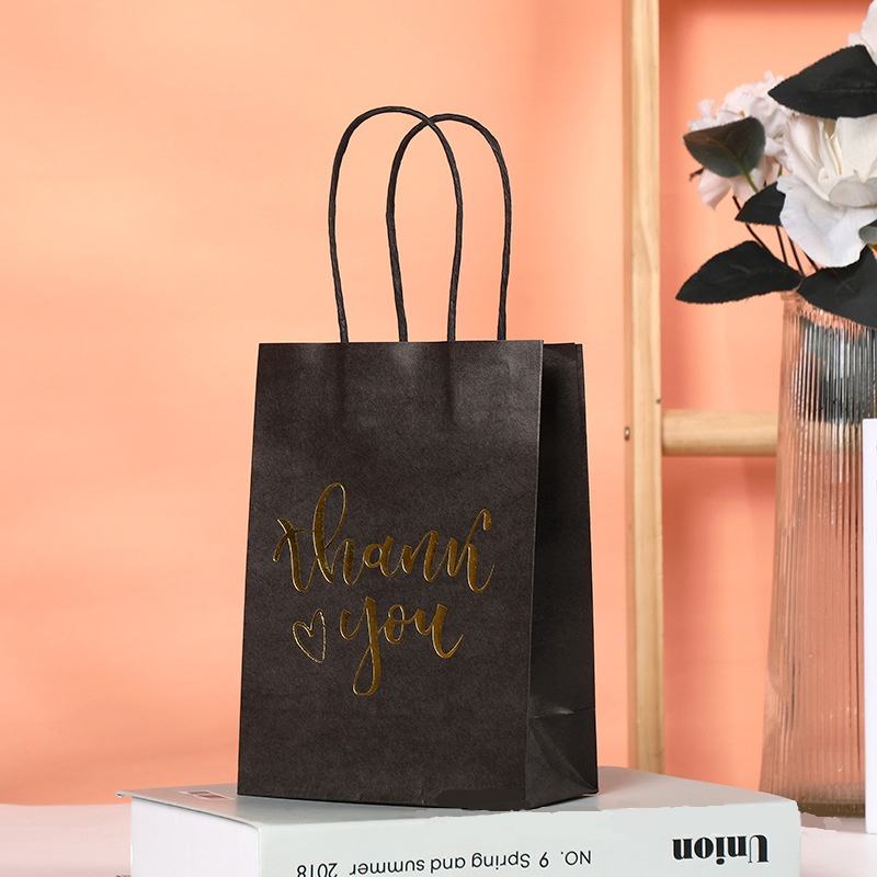 Eco-friendly recyclable kraft paper bags for bakery and retail use