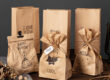 Eco-friendly kraft paper bags for bread and snacks