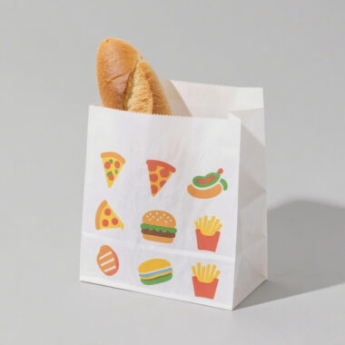 Food grade kraft paper bags for bread sushi burger packaging