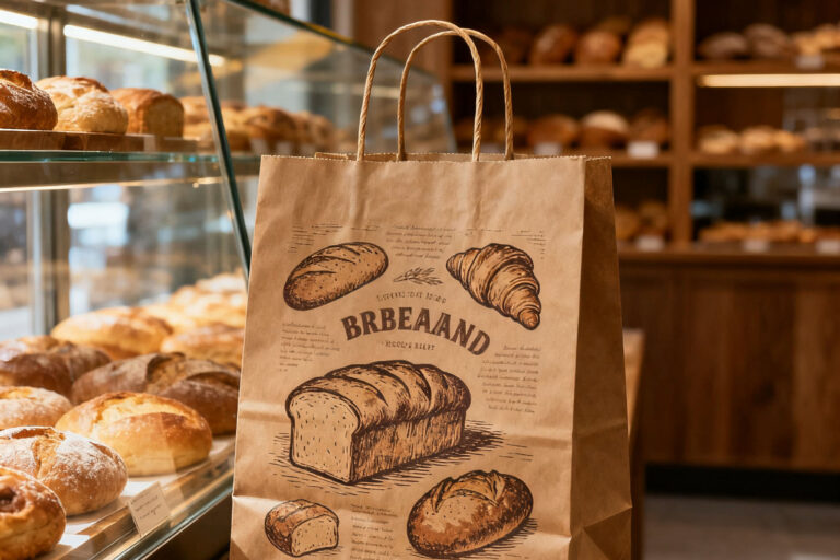 Bakery & Coffee Shop Kraft Paper Bags (2) Thick durable kraft paper bags for bakery and coffee shop use