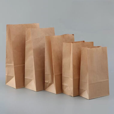 High quality biodegradable food paper bags for bread takeaway