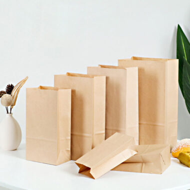 High quality biodegradable food paper bags for bread takeaway