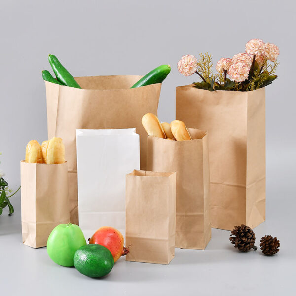 High quality biodegradable food paper bags for bread takeaway
