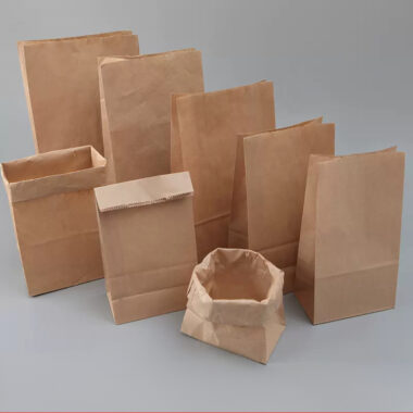 High quality biodegradable food paper bags for bread takeaway