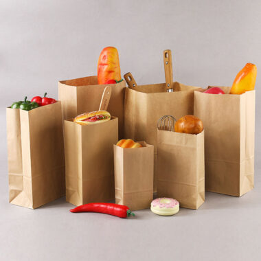 High quality biodegradable food paper bags for bread takeaway