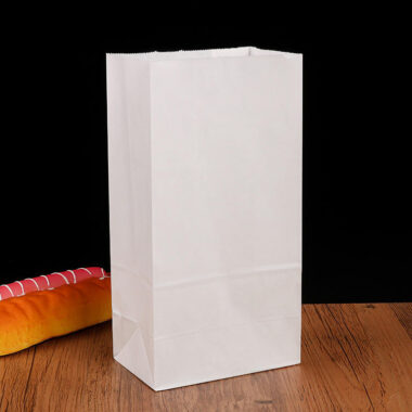 Biodegradable food grade kraft food paper bags for takeaway