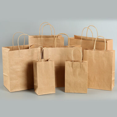 Eco biodegradable kraft paper bags for food and clothing