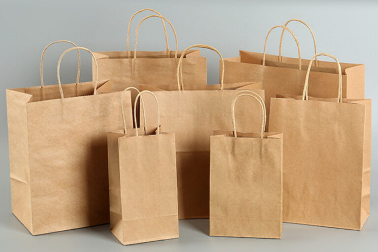 Biodegradable Kraft Paper Bags for Food & Apparel (5) Eco biodegradable kraft paper bags for food and clothing