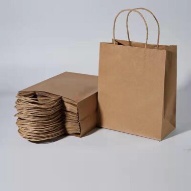 Eco biodegradable kraft paper bags for food and clothing