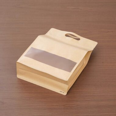 Food grade brown kraft paper pouches with clear window