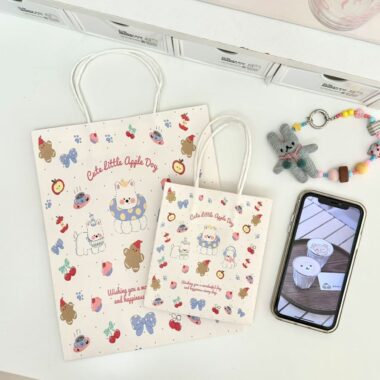 Cute cartoon dog thick durable gift paper bags