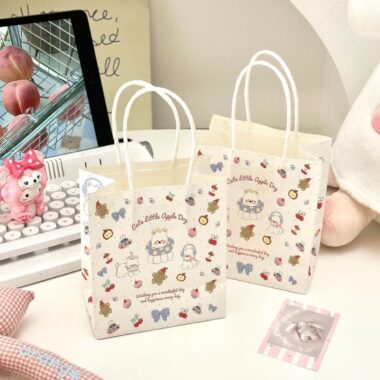 Cute cartoon dog thick durable gift paper bags