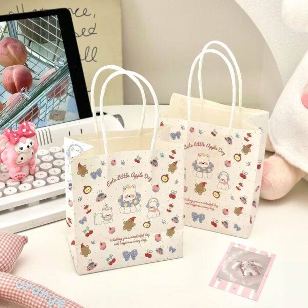 Cute cartoon dog thick durable gift paper bags