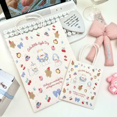 Cute cartoon dog thick durable gift paper bags