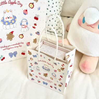 Cute cartoon dog thick durable gift paper bags