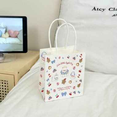 Cute cartoon dog thick durable gift paper bags