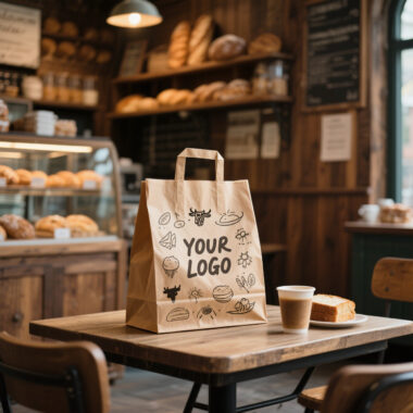 Personalized kraft paper bags for food takeaway