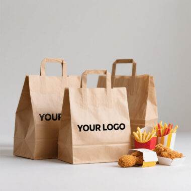 Personalized kraft paper bags for food takeaway