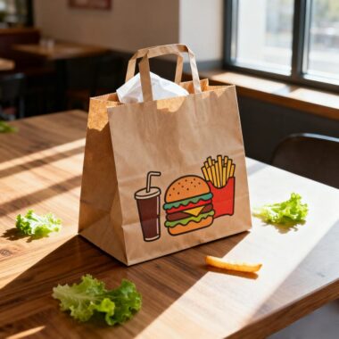 Personalized kraft paper bags for food takeaway