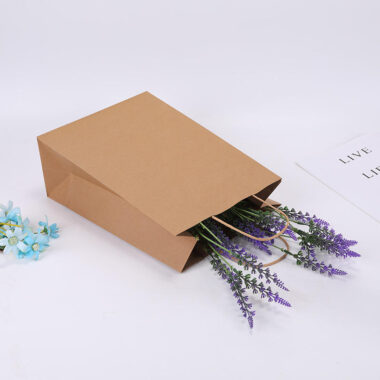 Wholesale custom logo printed grocery handle kraft paper bags