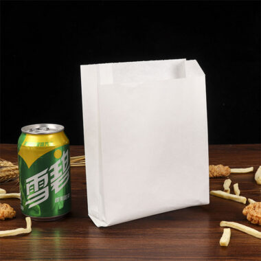 Custom printed white brown kraft food paper bags for bakery takeaway