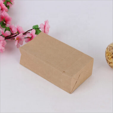 Eco brown kraft food grade food paper bags for takeaway