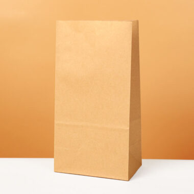Eco brown kraft food grade food paper bags for takeaway