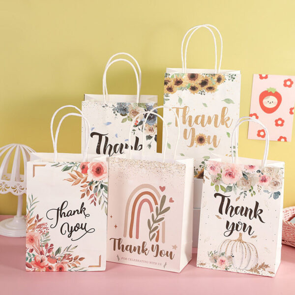 Personalized kraft gift paper bags for festival wedding party
