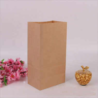 Flat bottom kraft food paper bags for food packaging