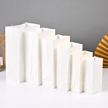 Flat bottom kraft food paper bags for food packaging