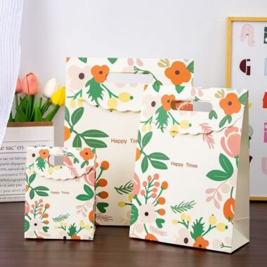 Floral pattern elegant festival gift paper bags