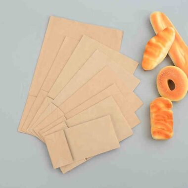 Food paper bags for sandwich biscuit takeaway packaging