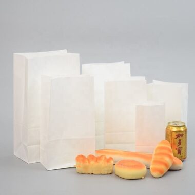 Food paper bags for sandwich biscuit takeaway packaging