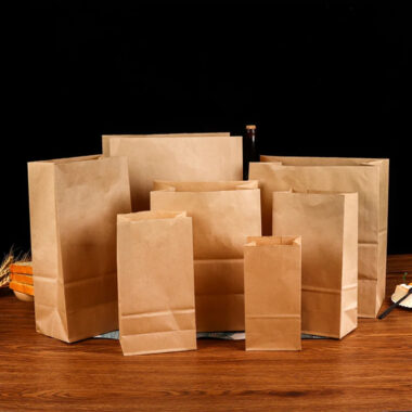Food paper bags for sandwich biscuit takeaway packaging